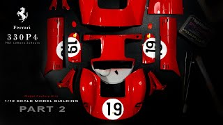 Part 2 Ferrari 330P4  Model Factory Hiro  112  Scale Model Building  ASMR [upl. by Sproul]