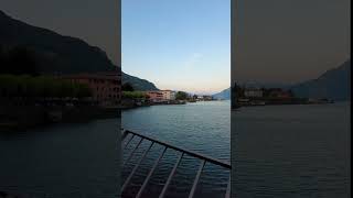 Beautiful morning in the small town of Bellano at Lake Como Italy lakecomo [upl. by Anaihk]