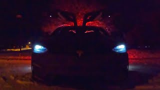 Tesla Model X Plaid Christmas Light Show [upl. by Yeh]