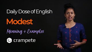 DailyDose English  Modest Meaning  Verbal Lesson [upl. by Hentrich783]