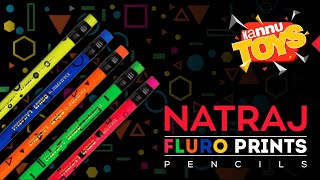 Best Pencil  Natraj Fluro Prints Pencils with Eraser Tip Unboxing and Review [upl. by Akena]