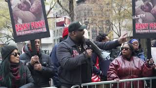 BLM protests Daniel Penny in front of NYC courthouse [upl. by Boigie]