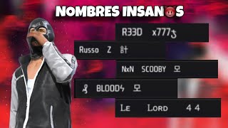 MÁS DE 100 NOMBRES UNICOS PARA QUE USES en FREE FIRE 🔥 NOMBRES INSANOS BRASILEÑOS PARA FREE FIRE 🔥 [upl. by Huai]