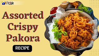 Crispy Pakora  Assorted Crispy Pakora Recipe  Easy To Make Pakora  pakora pakorarecipe pakoda [upl. by Nnire]