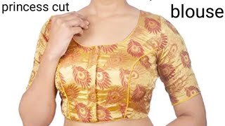 38 size princess cut blouse drafting cuttingप्रिन्सेस कट ब्लाउज़ कटिंग करें आसान तरीके से [upl. by Yrrak]