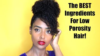 The BEST Ingredients amp Products for Low Porosity Natural Hair amp Hair Tips [upl. by Suivat]