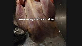 REMOVING CHICKEN SKIN AND FATSwatch till the end❣️ [upl. by Erasme]