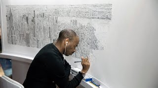 He Draws New York’s Skyline From Memory  The Daily 360 [upl. by Moffitt]