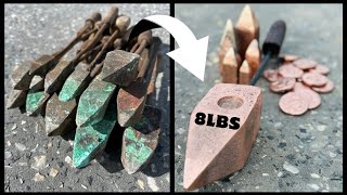 Copper Iron Melt  Huge Copper Soldering Iron  Trash To Treasure  BigStackD ASMR Metal Melting [upl. by Clintock]