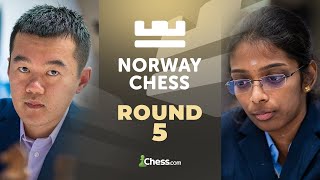 Hikaru With Lead Faces Ding Can Vaishali Magnus amp Alireza Continue Winning Norway Chess 2024 Rd 5 [upl. by Bellaude]