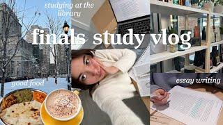 finals study vlog  library studying writing essays and good food [upl. by Edmea679]