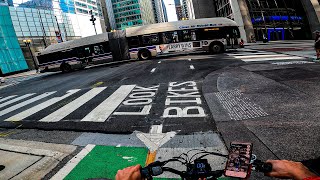 Racing Through Chicago Food Delivery on an Electric Bike [upl. by Krilov956]