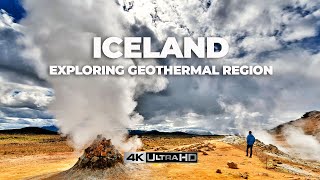 Exploring some of Icelands geothermal regions 4K UHD [upl. by Aihsatan]