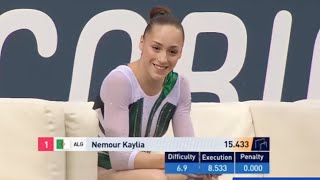 Kaylia Nemour 🇩🇿🇫🇷  GOLD 🥇 Uneven Bars routine  Baku World Cup 2024 [upl. by Hsiekal35]