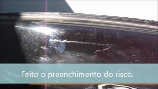 Micro Pintura Automotiva  Risco em peça de descarte [upl. by Olracnaig]