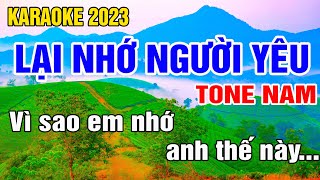 Lại Nhớ Người Yêu Karaoke Tone Nam Nhạc Sống gia huy beat [upl. by Janetta348]