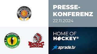 22112024  Pressekonferenz  Höchstadter EC vs ECDC Memmingen Indians [upl. by Eednil]