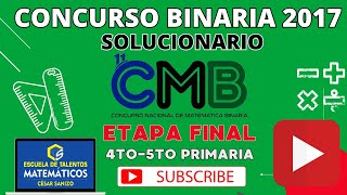 BINARIA FINAL 2017 LIMA 4°PRIM 5°PRIM [upl. by Zelle]