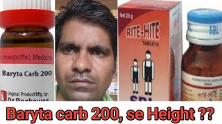 Baryta carb 30200RiteHite Uses and doseBest medicine to grow Heightलम्बाई बढ़ाने कि दावा [upl. by Eissed]