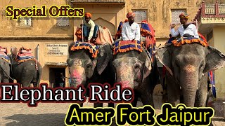 Ultimate Experience of Multiple Elephant Ride inside Amer Fort Jaipur  4K Elephant Ride Amer Fort [upl. by Lecroy461]