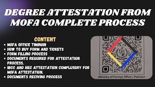 How to Attest Degrees From MOFA Complete Process  Ministry of foreign affairs Documents attestation [upl. by Valleau]