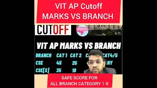 Viteee 2024 marks vs branch  Vit Ap cutoff for all branch amp category vit cutoff viteee [upl. by Artened850]