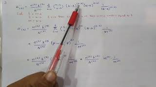 Derivation of mean and variance of hypergeometric distribution [upl. by Adaiha]