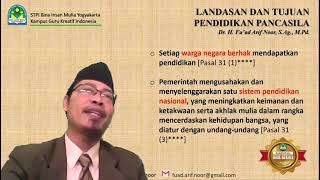 Landasan dan Tujuan Pendidikan Pancasila [upl. by Nobel363]