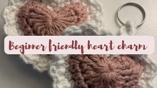 How to crochet heart beginner friendly ❤️✨ [upl. by Adekam492]