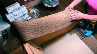 Upholstery How To Cover The Arm Top on a Sofa [upl. by Yalahs]