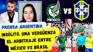 ARGENTINOS DE NO CREERSE EL ARBITRAJE ENTRE MÉXICO VS BRASIL FEMENIL UNA VERGÜENZA  REACCIÓN [upl. by Marcus]