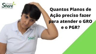 Quantos Planos de Ação preciso fazer para atender o GRO e o PGR [upl. by Anstus]