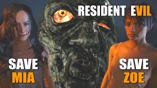 RESIDENT EVIL 7  Mutated Jack Baker Boss Fight  All Choices Save Mia  Save Zoe [upl. by Asquith]