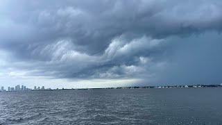 Fishing the Tampa Bay in an Angry storms for Sharks 🦈 sting rays  Mackerels and Sand Trouts [upl. by Sosthenna]