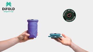 DiFOLD Origami Cup  Foldable Leakproof Sturdy [upl. by Willman]