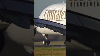 A380 SCREAMS out of Manchester Airport [upl. by Annawahs663]