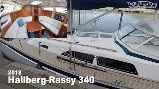 Hallberg Rassy 340 2018  Complete Tour inside and outside [upl. by Lathrope]