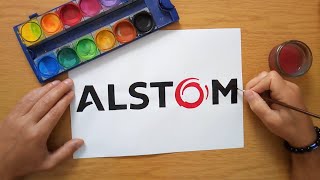 How to draw the ALSTOM logo [upl. by Orimisac489]