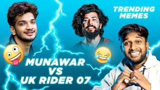 MUNAWAR VS UK RIDER 07😱⚡ BIG BOSS 17 MEMES 😂 FUNNY MEMES 😜  Unfunny PRD [upl. by Nidla563]