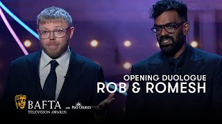 BAFTA hosts Rob amp Romesh deliver a hilarious opening duologue  BAFTA TV Awards 2023 [upl. by Eenahs572]