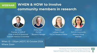 ECR Webinar When amp how to involve community members in research [upl. by Thea]