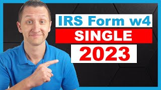 How to fill out IRS form W4 SINGLE 2023 [upl. by Ogdon]