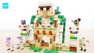 レゴ マインクラフト 巨大アイアンゴーレムの要塞 21250 ／ LEGO Minecraft The Iron Golem Fortress Speed Build amp Review [upl. by Lyns239]