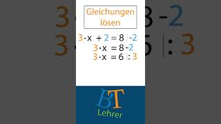 Gleichungen lösen einfach erklärt in 1 Min [upl. by Tabber]