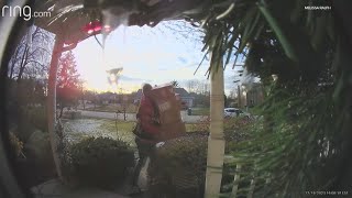 Porch pirates hit Noblesville home [upl. by Denae]