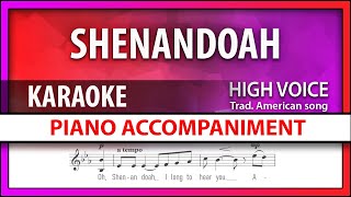 Shenandoah Karaoke Trad American song High voice 🇺🇸 [upl. by Mahon]