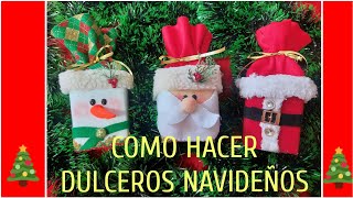 COMO HACER DULCEROS NAVIDEÑOS 🏡 CON RECICLADO MOLDES GRATIS [upl. by Aicnelav155]