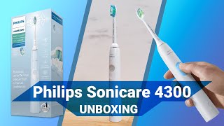 Unboxing Philips Sonicare ProtectiveClean 4300 HX680A  Unpacking Electric Toothbrush [upl. by Niarfe]