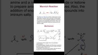 Mannich Reaction Mechanism chemistry [upl. by Beaver]