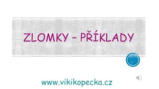 ZLOMKY  TĚŽŠÍ PŘÍKLADY [upl. by Nesral]